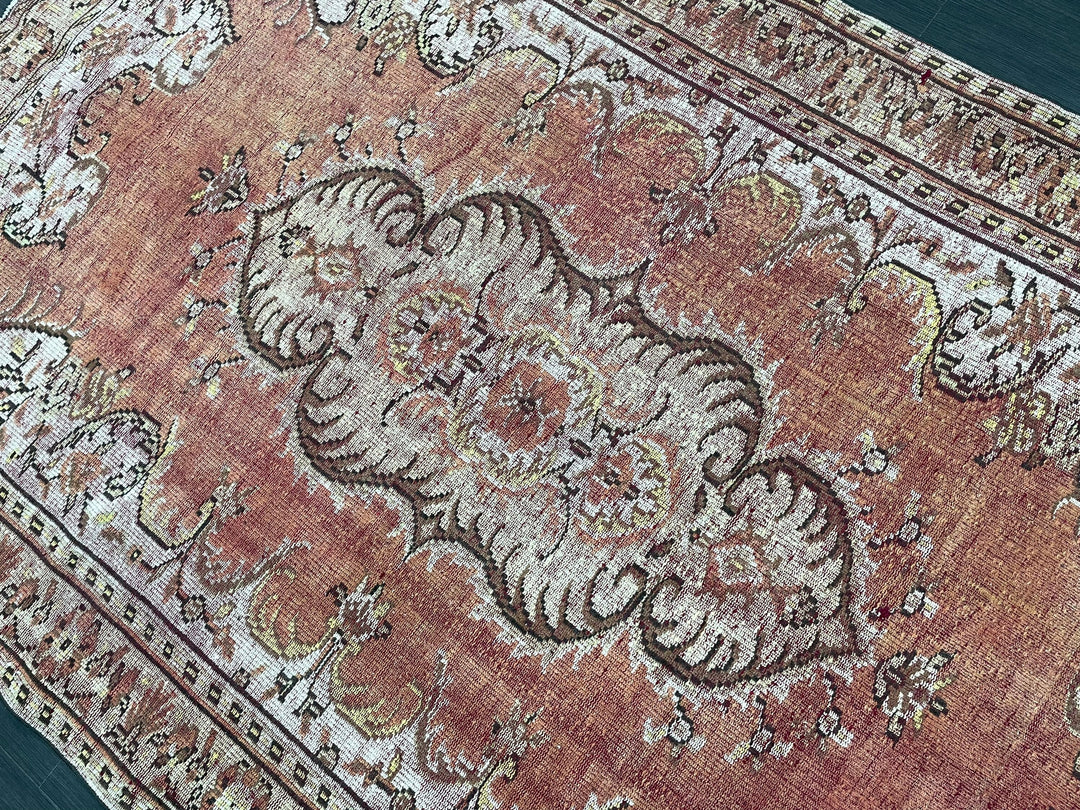 Beige Turkish Oushak Rug 6' 5" x 9' 3" Hand-Knotted | No. WR46789