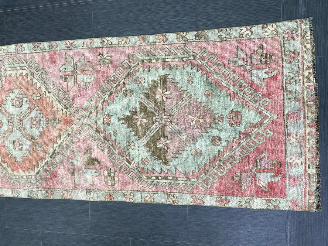 Brown Turkish Runner Rug 2' 8" x 11' Hand-Knotted | No. WR79290