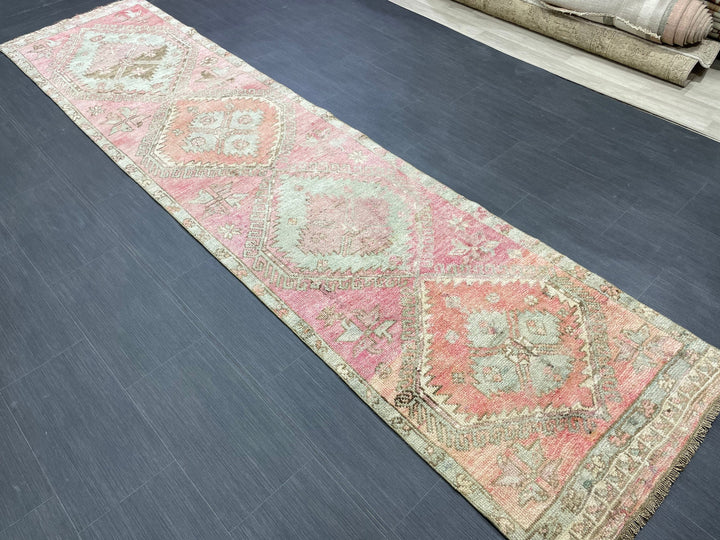 Brown Turkish Runner Rug 2' 8" x 11' Hand-Knotted | No. WR79290