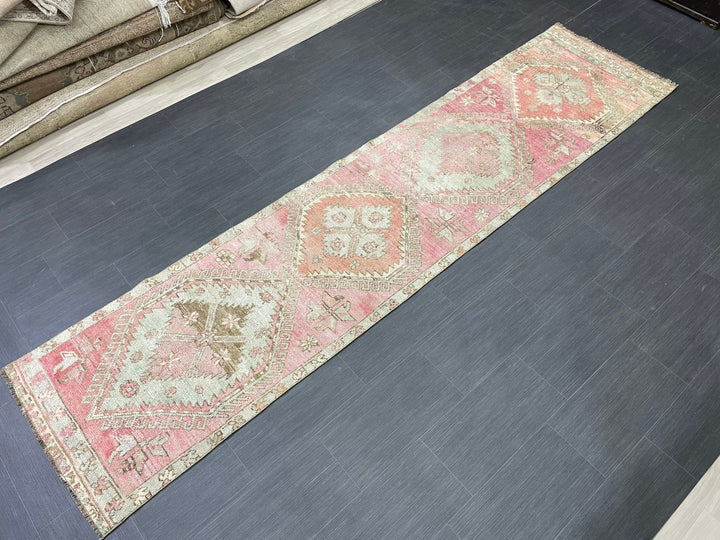 Brown Turkish Runner Rug 2' 8" x 11' Hand-Knotted | No. WR79290