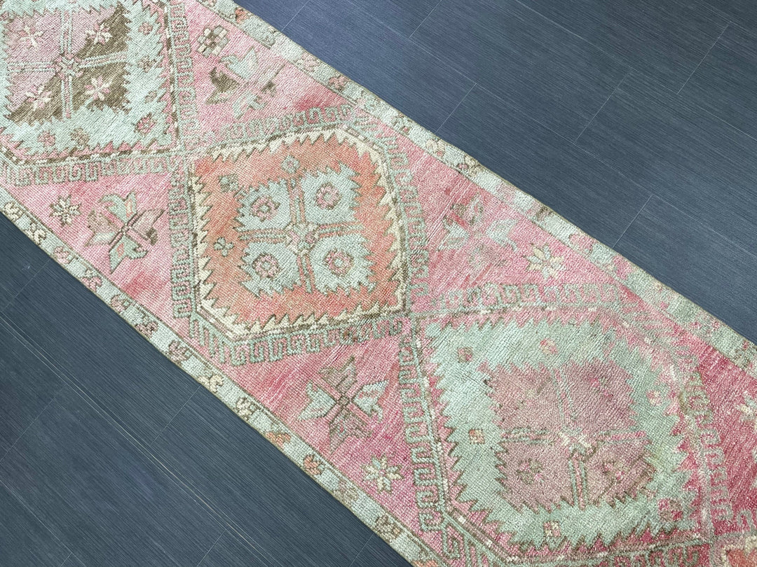 Brown Turkish Runner Rug 2' 8" x 11' Hand-Knotted | No. WR79290
