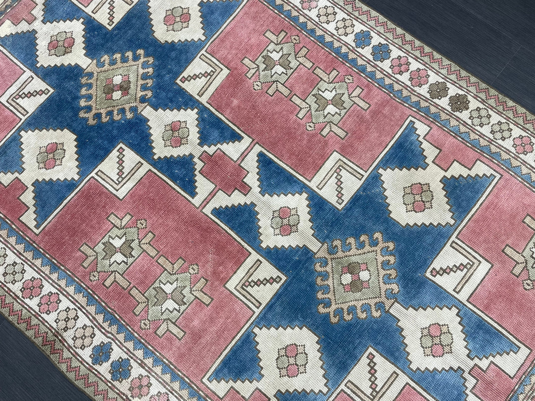 Blue Turkish Oushak Rug 5' 1" x 7' 10" Hand-Knotted | No. WR69383