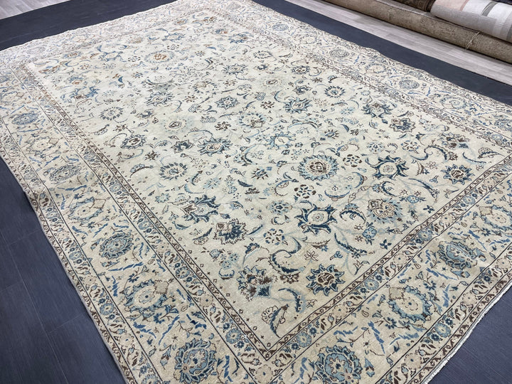 Rust Turkish Oushak Rug 7' 7" x 10' 11" Hand-Knotted
