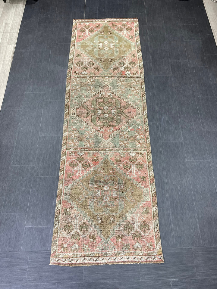 Turkish Runner Rug 3' 4" x 10' 11" Hand-Knotted view