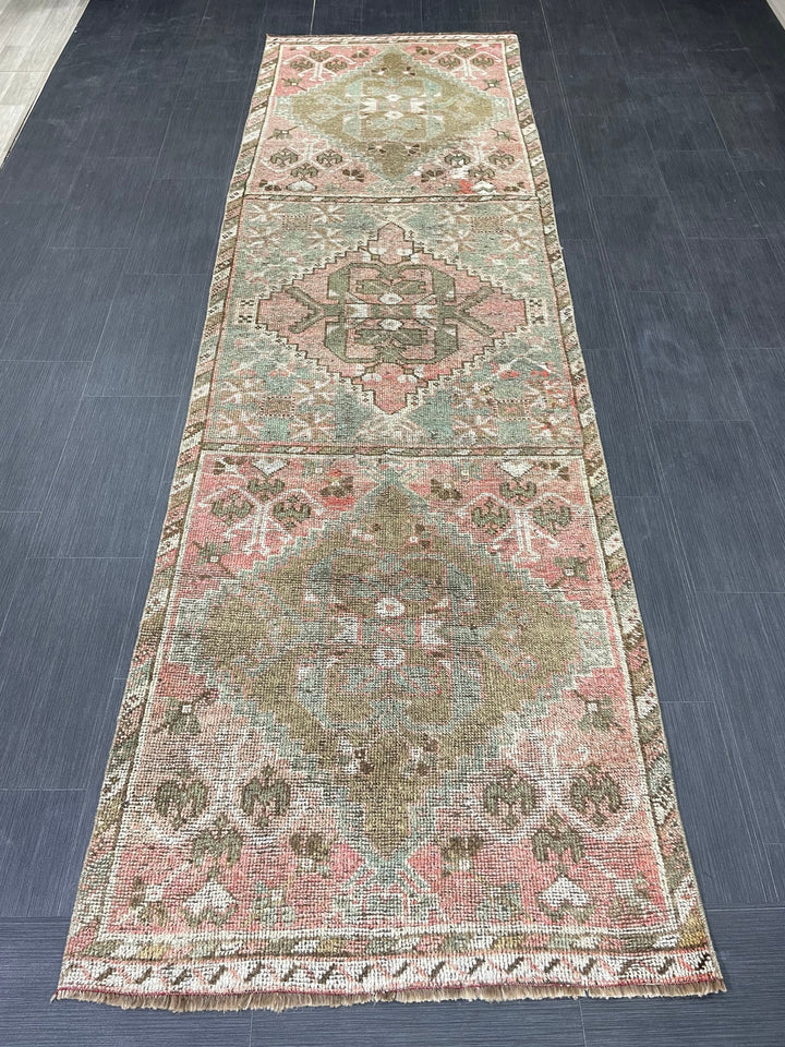 Turkish Runner Rug 3' 4" x 10' 11" Hand-Knotted view 9