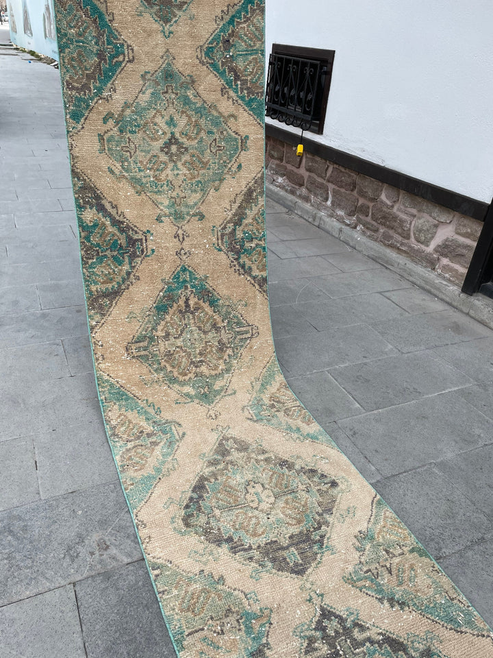 Beige Turkish Runner Rug 2' 6" x 20' 3" Hand-Knotted view