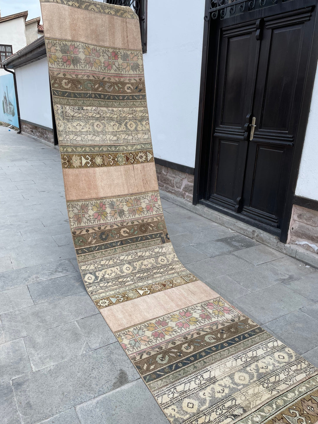 Beige Turkish Runner Rug 2' 9" x 17' 3" Hand-Knotted view