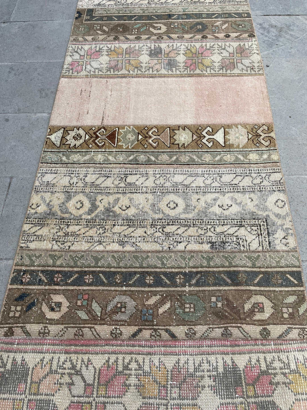 Beige Turkish Runner Rug 2' 9" x 17' 3" Hand-Knotted view 9