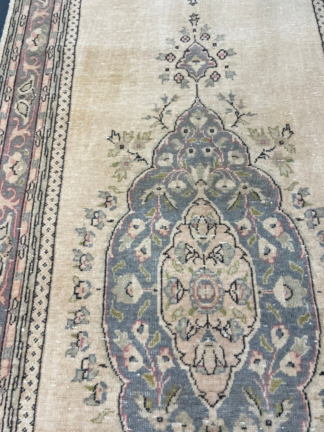 Beige Turkish Runner Rug 2' 9" x 12' 11" Hand-Knotted view