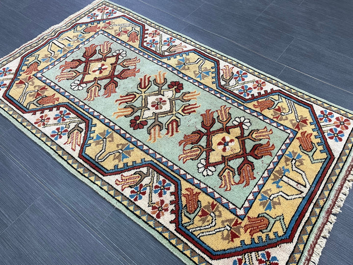 Rust Turkish Oushak Rug 2' 6" x 4' 6" Hand-Knotted