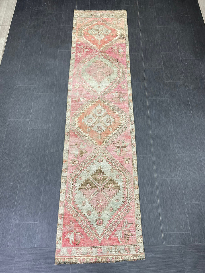 Brown Turkish Runner Rug 2' 8" x 11' Hand-Knotted | No. WR79290