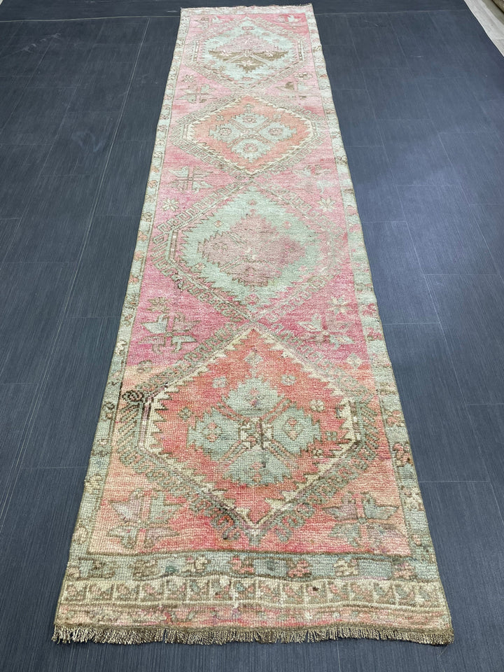 Brown Turkish Runner Rug 2' 8" x 11' Hand-Knotted | No. WR79290