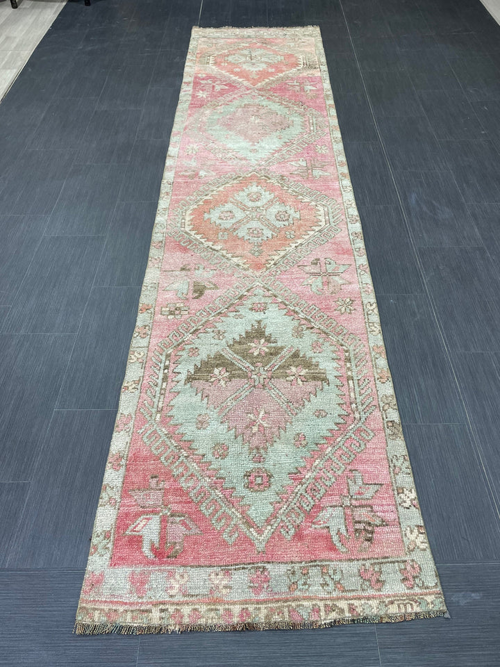 Brown Turkish Runner Rug 2' 8" x 11' Hand-Knotted | No. WR79290
