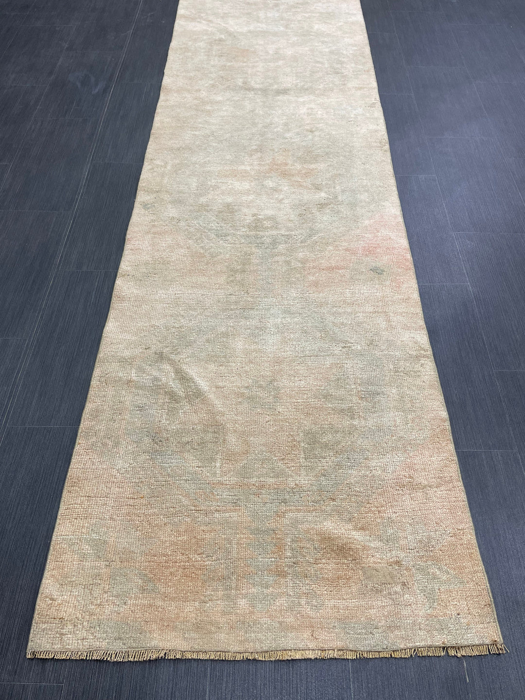 Brown Turkish Runner Rug 2' 9" x 12' 2" Hand-Knotted | No. WR88940