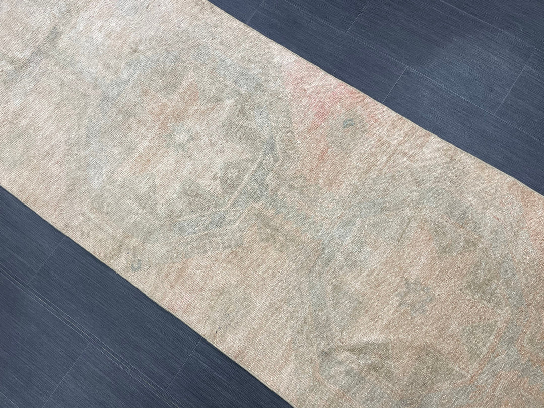 Brown Turkish Runner Rug 2' 9" x 12' 2" Hand-Knotted | No. WR88940