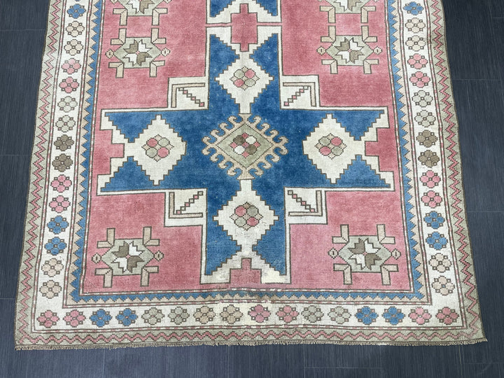 Blue Turkish Oushak Rug 5' 1" x 7' 10" Hand-Knotted | No. WR69383
