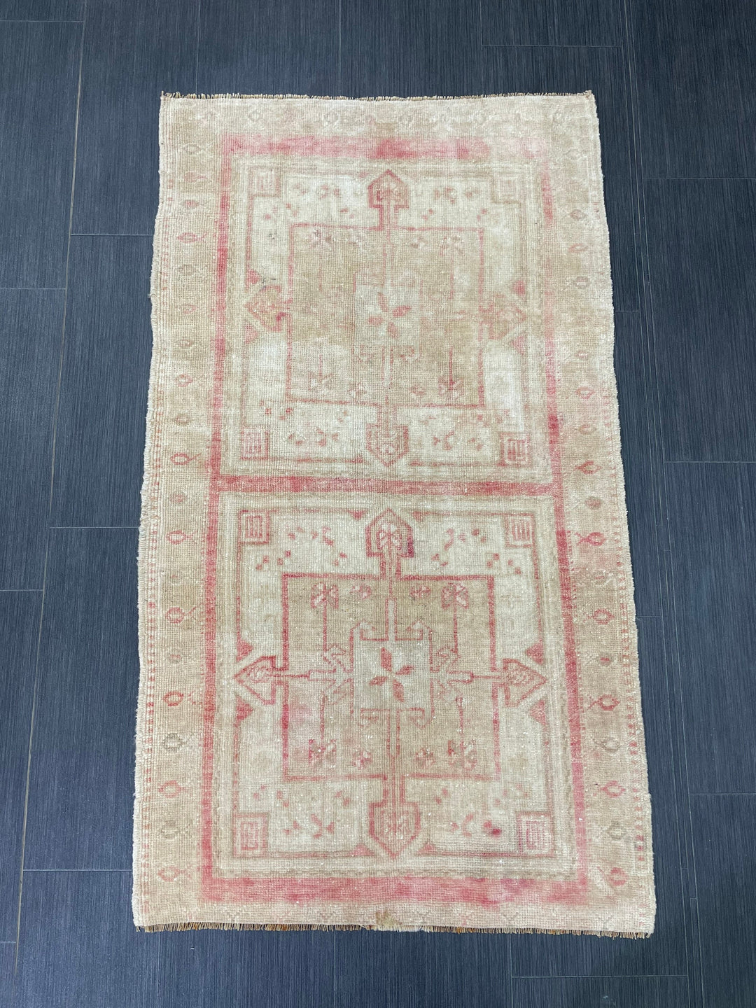 Pink Turkish Oushak Rug 4' 3" x 7' 2" Hand-Knotted view 9