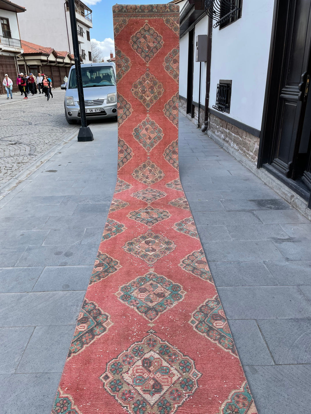 Beige Turkish Runner Rug 2' 9" x 20' 10" Hand-Knotted view