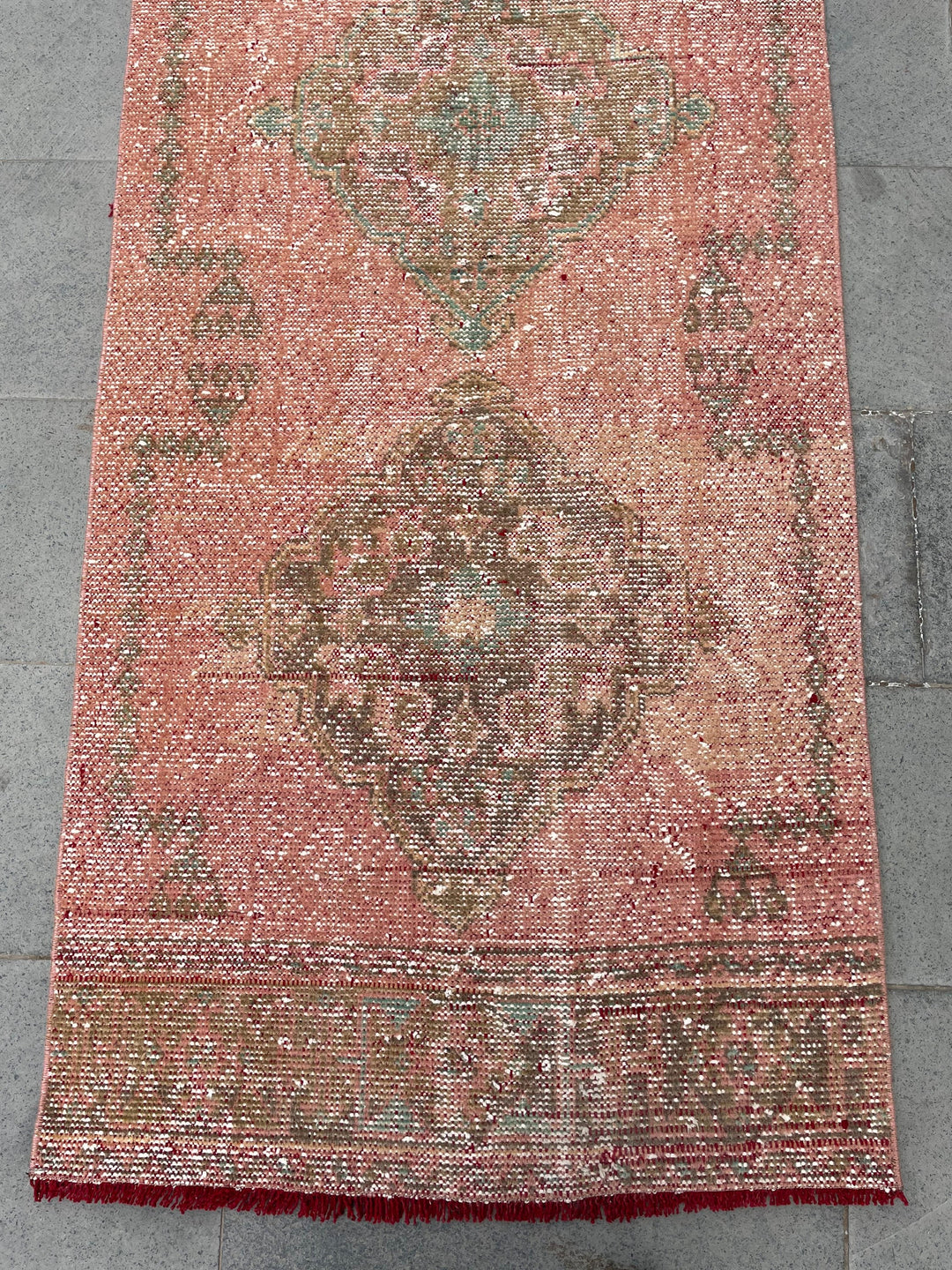 Beige Turkish Runner Rug 2' 9" x 19' 8" Hand-Knotted | No. WR92624