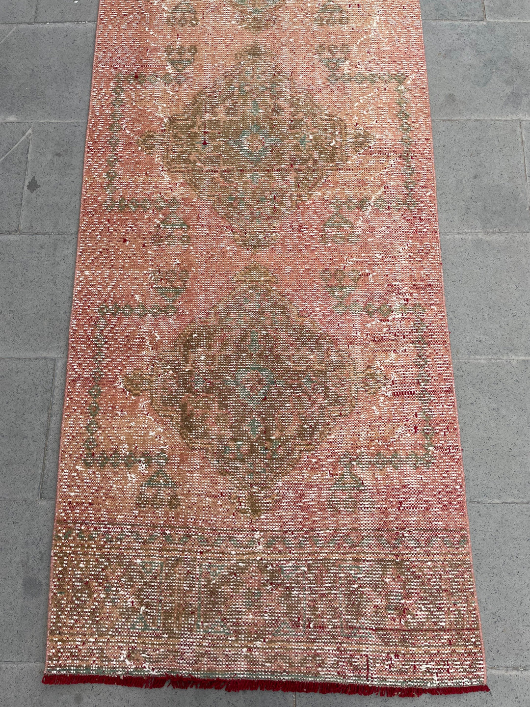 Beige Turkish Runner Rug 2' 9" x 19' 8" Hand-Knotted | No. WR92624