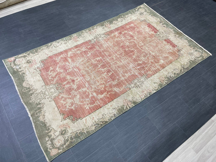 Turkish Oushak Rug 4' 8" x 8' 2" Hand-Knotted