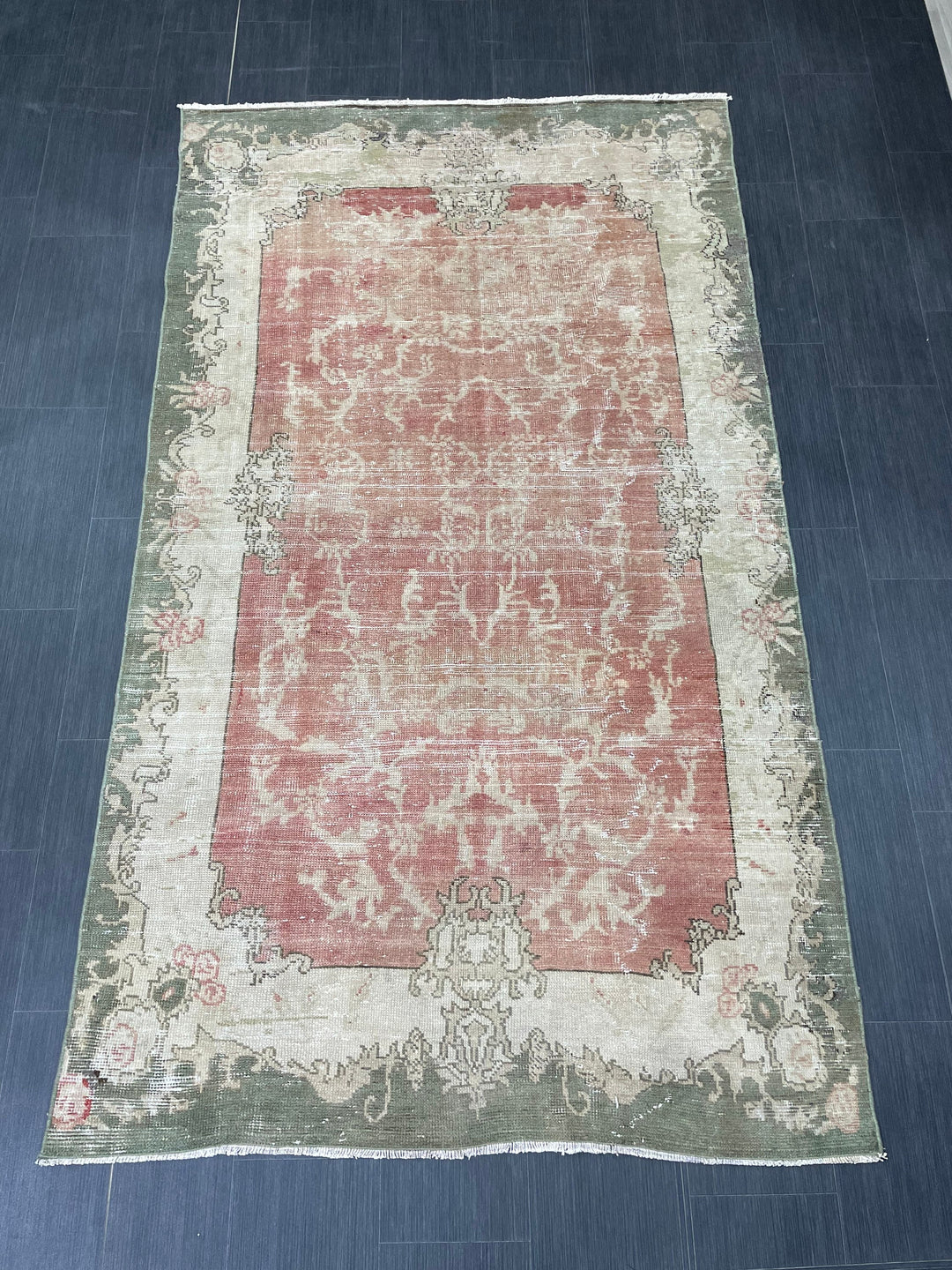 Turkish Oushak Rug 4' 8" x 8' 2" Hand-Knotted view