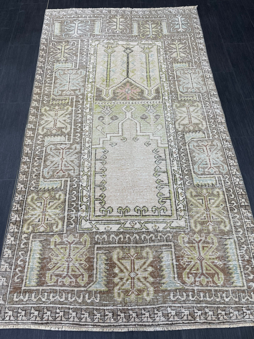 Rust Turkish Runner Rug 3' 6" x 6' 7" Hand-Knotted view