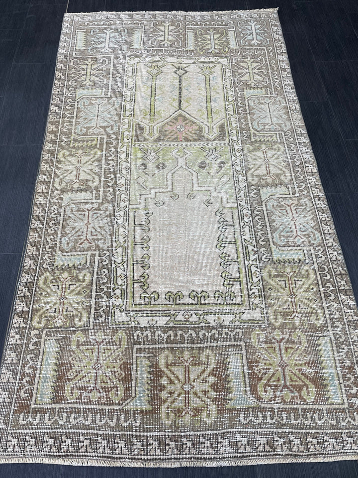 Rust Turkish Runner Rug 3' 6" x 6' 7" Hand-Knotted view