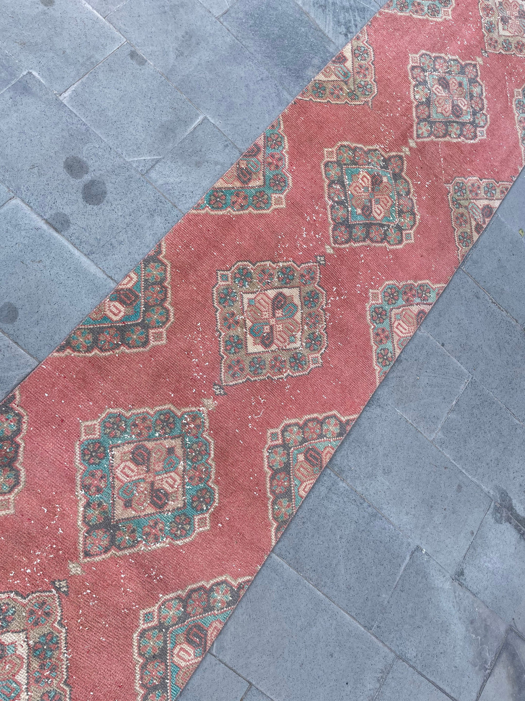 Beige Turkish Runner Rug 2' 9" x 20' 10" Hand-Knotted pattern