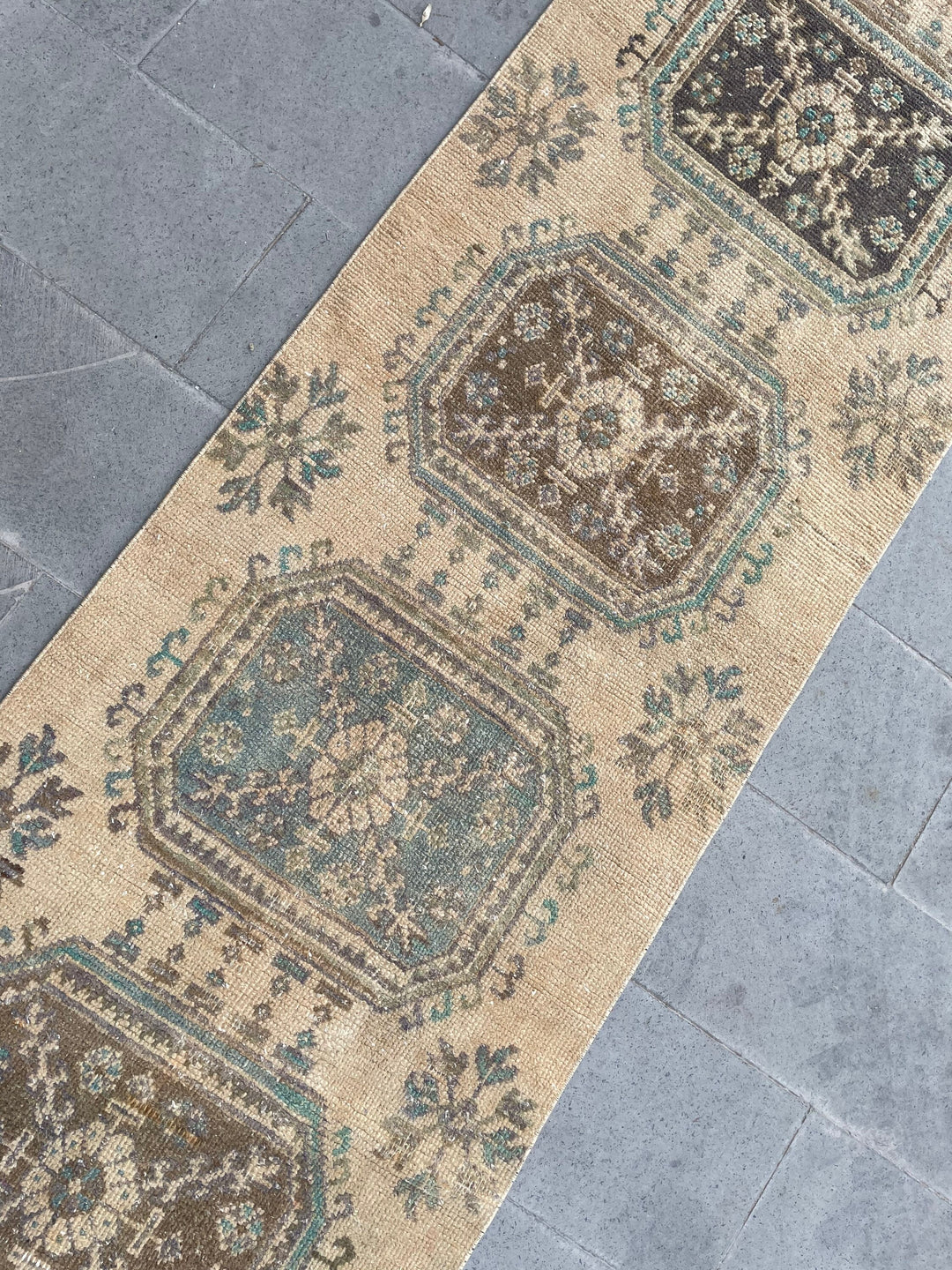 Beige Turkish Runner Rug 2' 9" x 20' 9" Hand-Knotted view 9