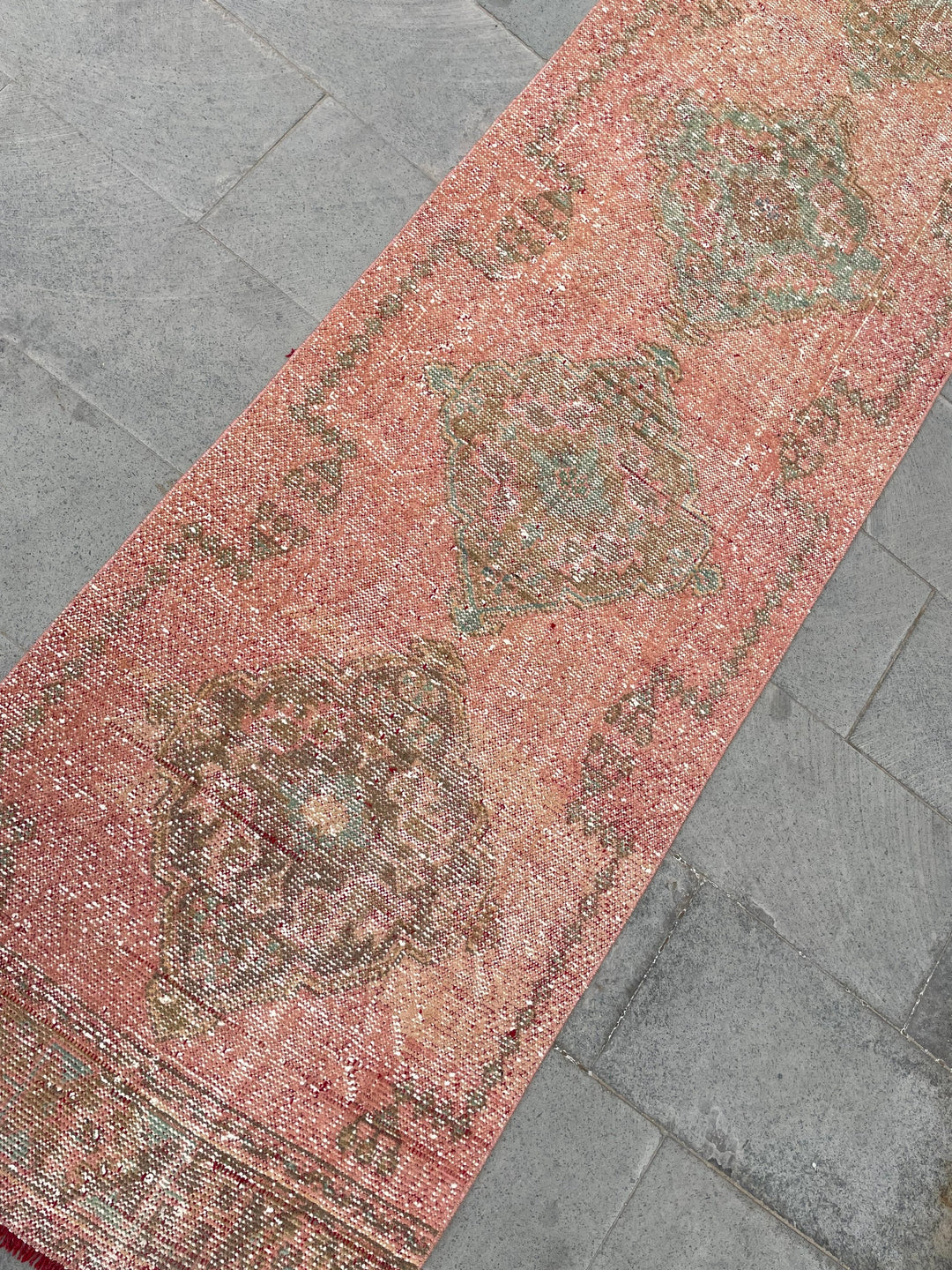 Beige Turkish Runner Rug 2' 9" x 19' 8" Hand-Knotted | No. WR92624