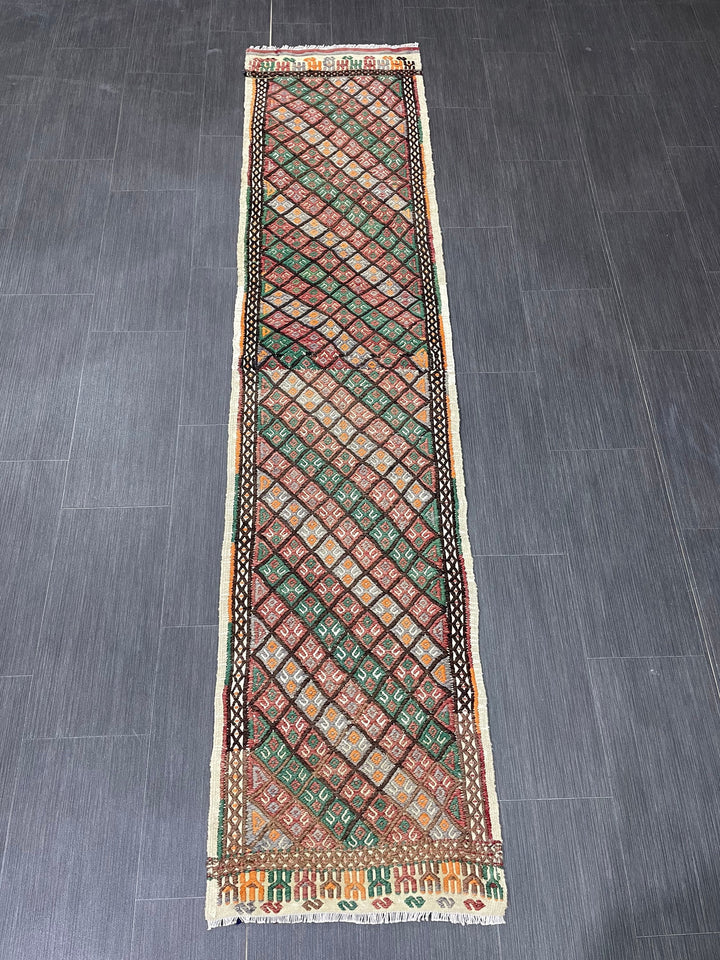 Turkish Runner Rug 1' 10" x 8' 1" Hand-Knotted view