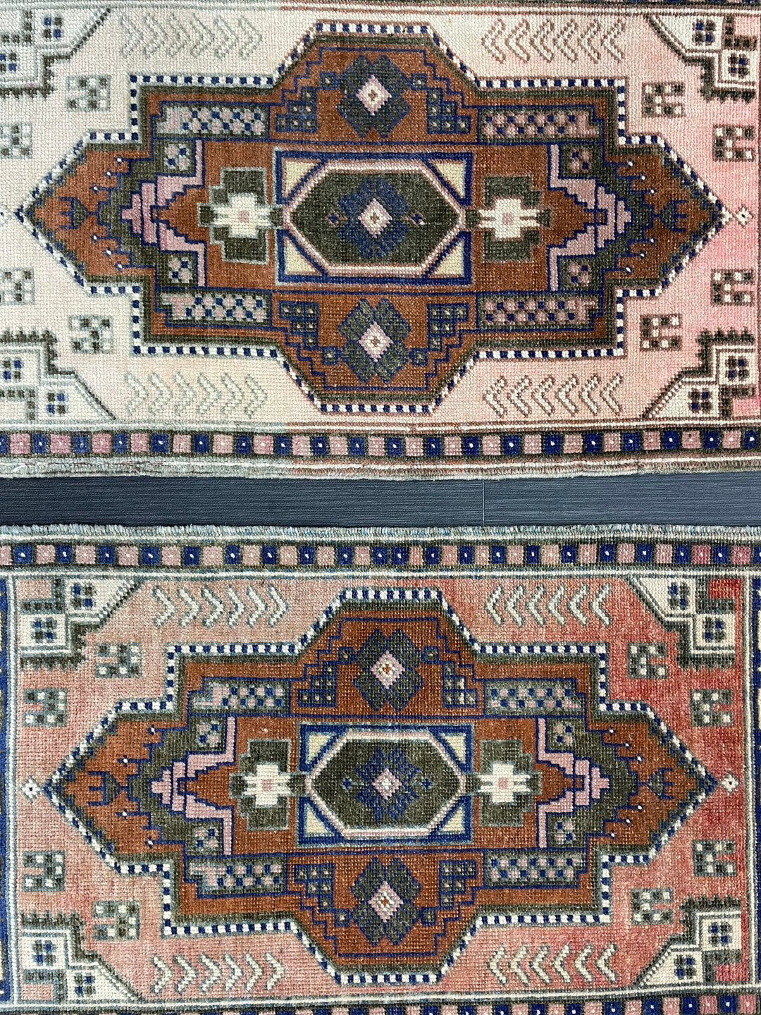 Beige Turkish Runner Rug 1' 8" x 3' 4" Hand-Knotted close-up