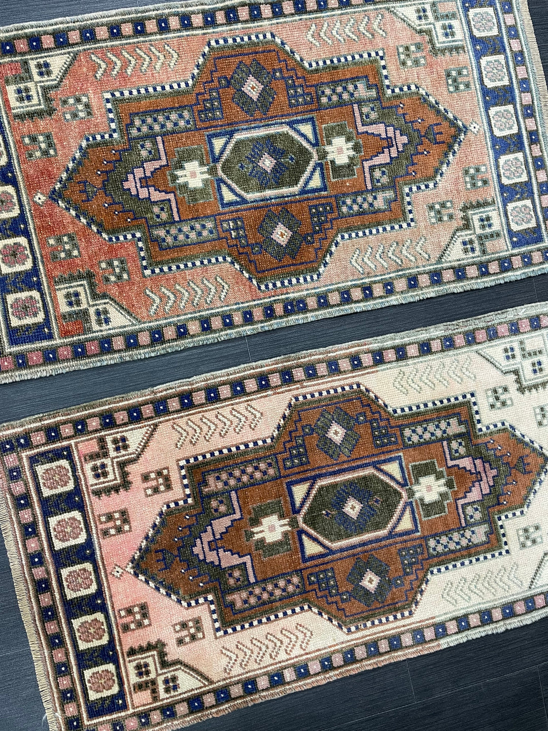 Beige Turkish Runner Rug 1' 8" x 3' 4" Hand-Knotted field