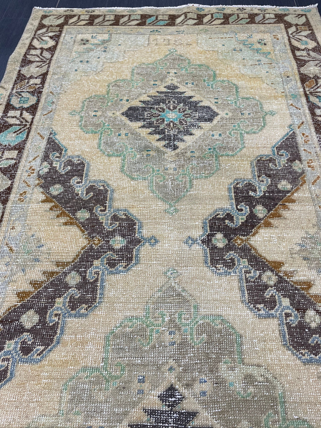 Rust Turkish Runner Rug 3' 8" x 6' 7" Hand-Knotted view 9