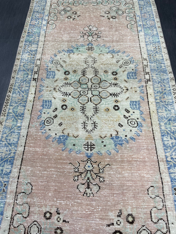Beige Turkish Runner Rug 3' 2" x 6' 9" Hand-Knotted view 9