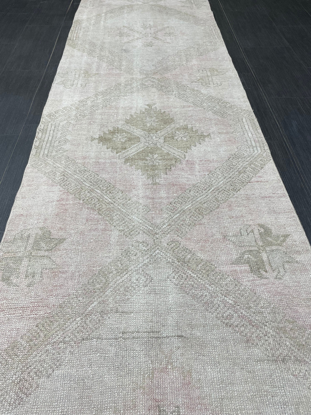 Beige Turkish Runner Rug 2' 8" x 13' 4" Hand-Knotted view 9