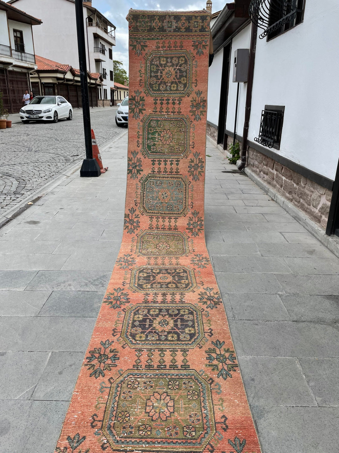Beige Turkish Runner Rug 2' 7" x 21' 8" Hand-Knotted view