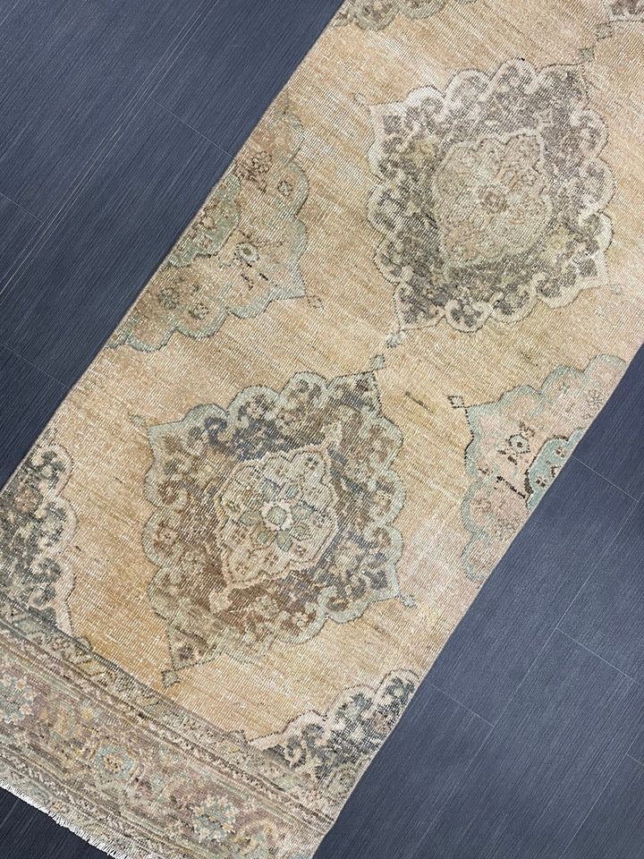 Turkish Runner Rug 2' 8" x 13' 11" Hand-Knotted pattern