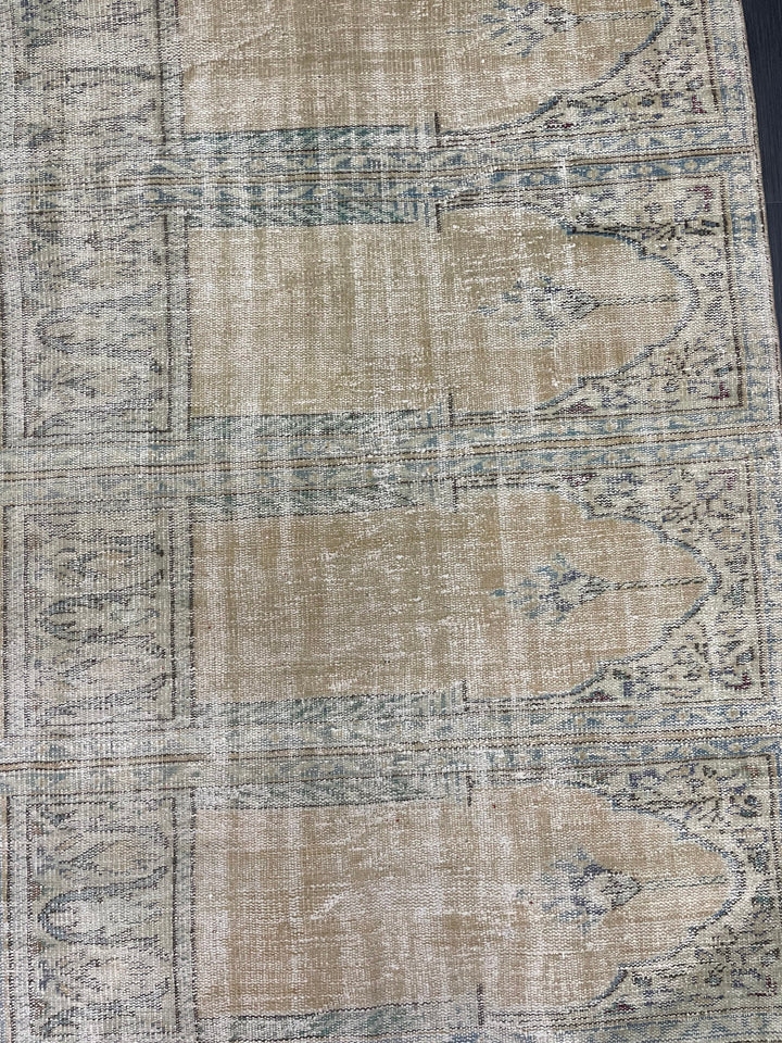 Blue Turkish Runner Rug 4' 3" x 7' 7" Hand-Knotted | No. WR61356