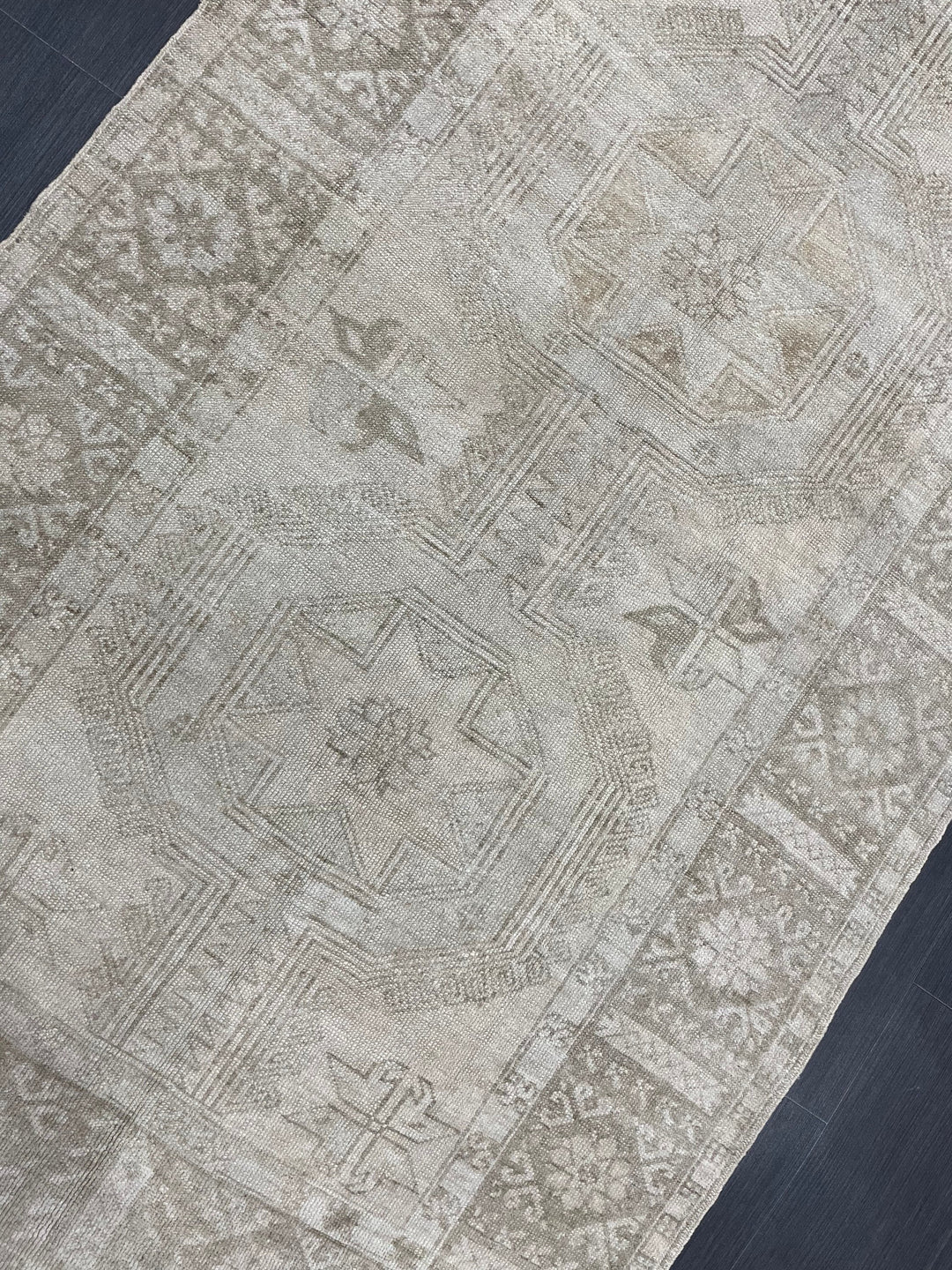 Rust Turkish Runner Rug 4' 6" x 10' 9" Hand-Knotted texture