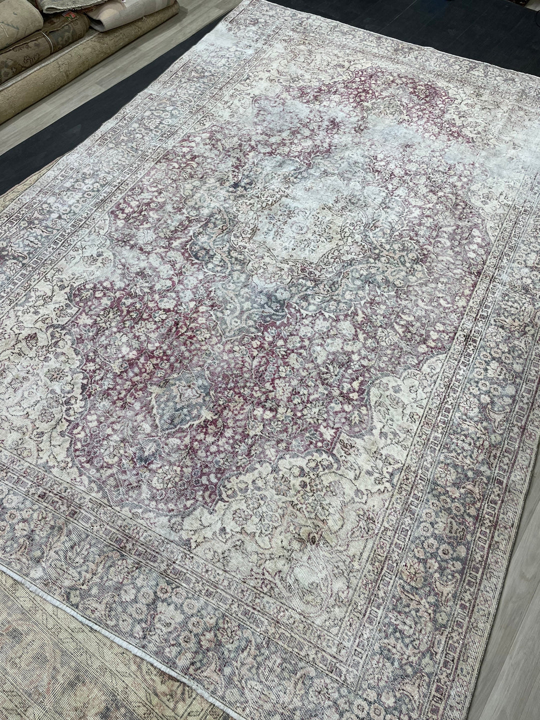 Muted Vintage Turkish Rug 8' 7" x 12' 2" - No. WR77527