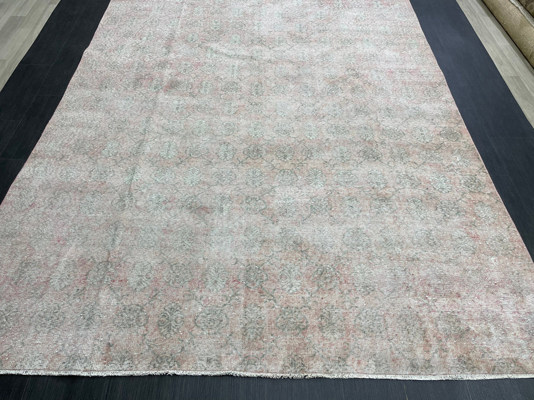 Beige Turkish Oushak Rug 7' 2" x 12' Hand-Knotted view 9