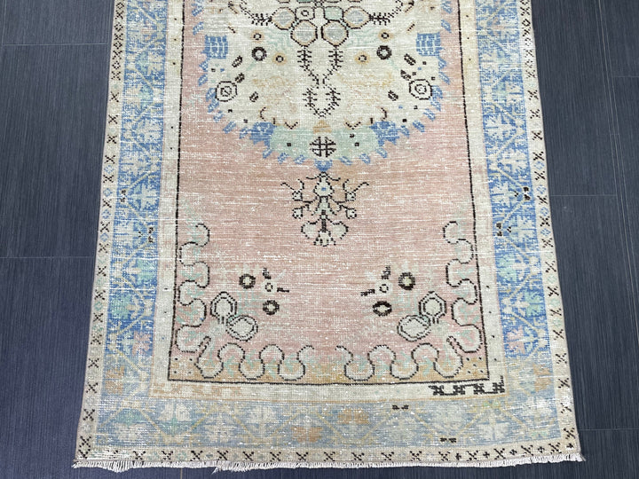 Beige Turkish Runner Rug 3' 2" x 6' 9" Hand-Knotted view
