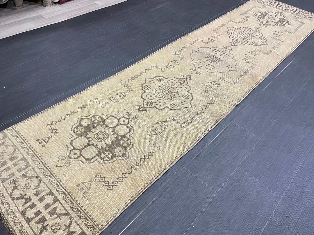 Turkish Runner Rug 2' 9" x 11' 8" Hand-Knotted
