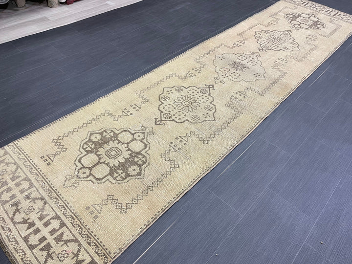 Turkish Runner Rug 2' 9" x 11' 8" Hand-Knotted