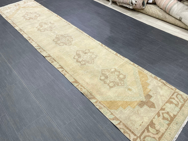 Turkish Runner Rug 2' 4" x 10' 11" Hand-Knotted