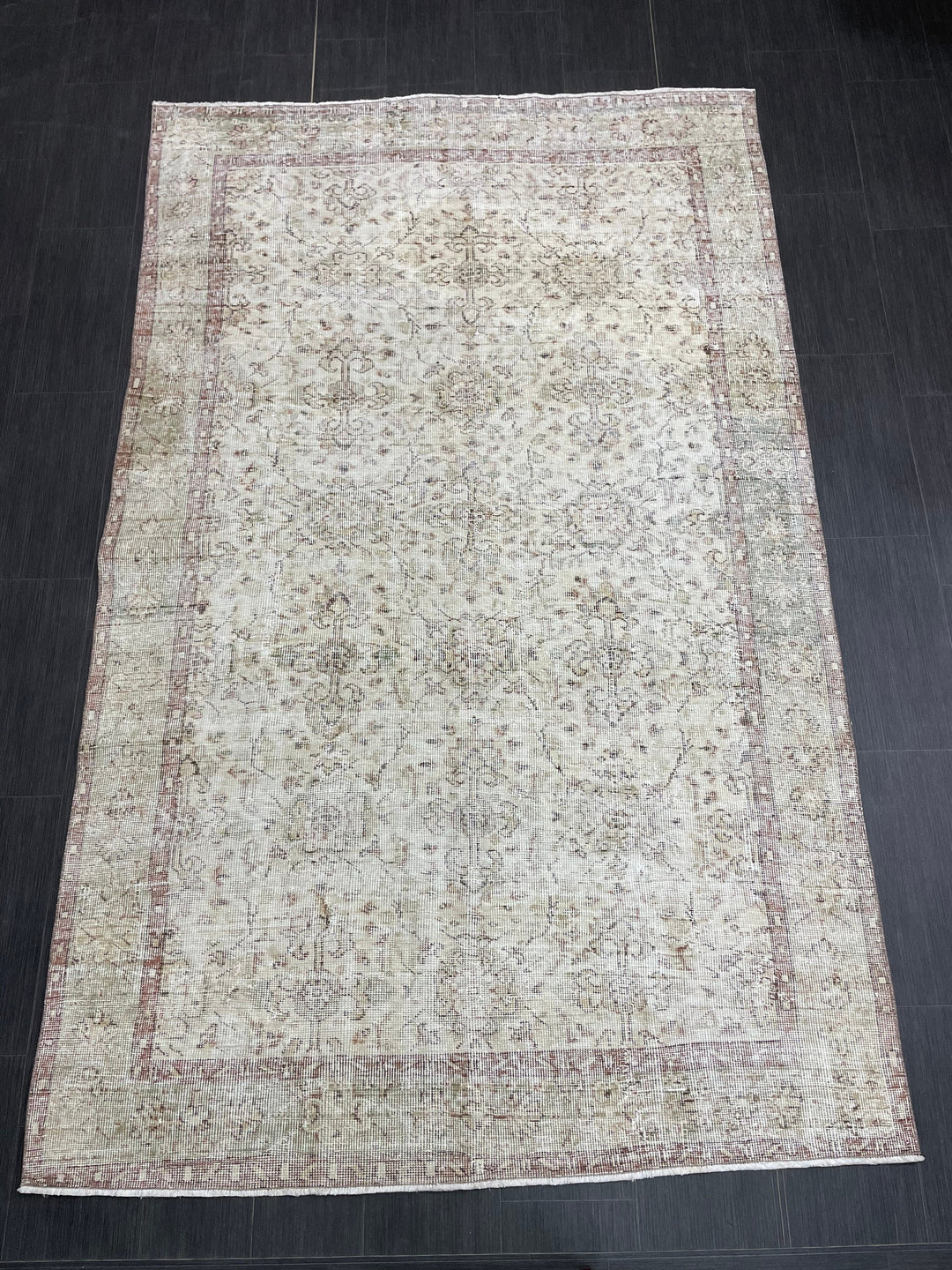 Beige Turkish Runner Rug 5' 4" x 8' 8" Hand-Knotted view