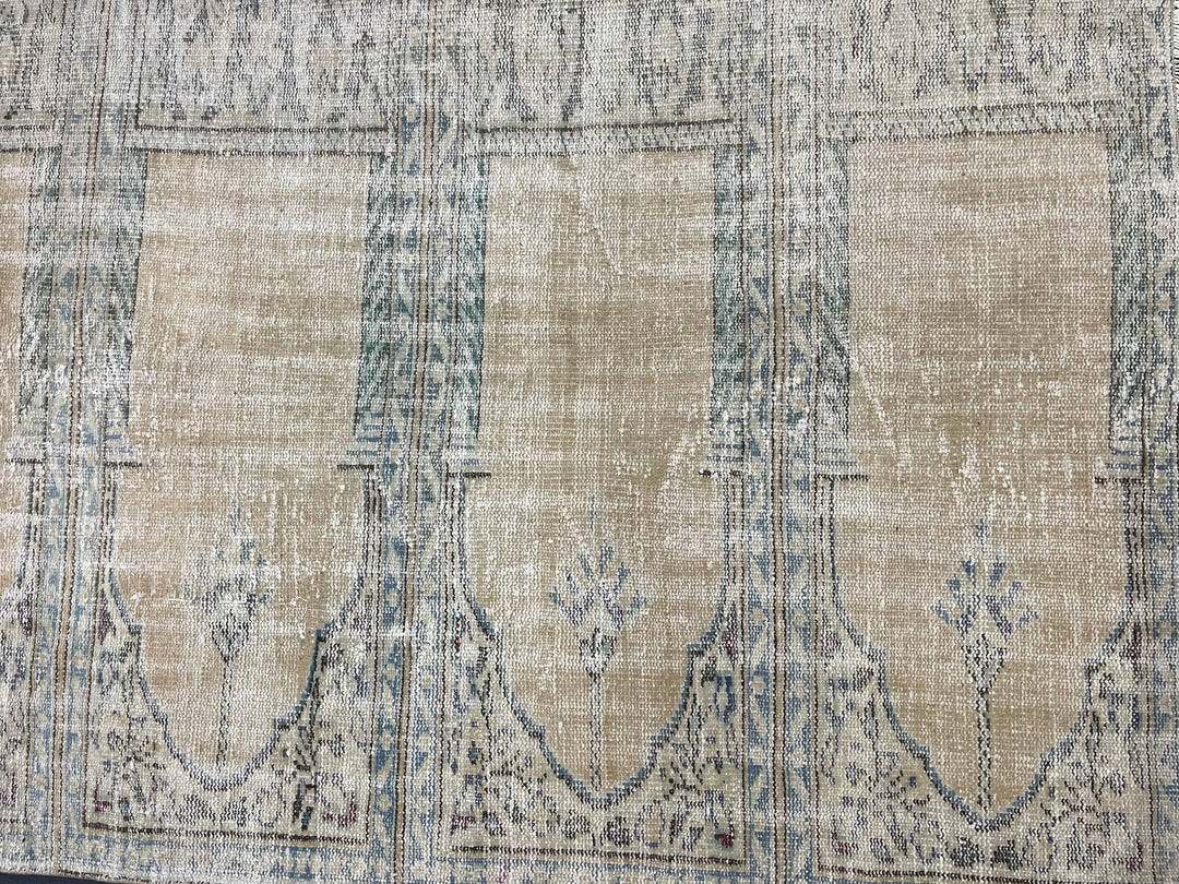 Blue Turkish Runner Rug 4' 3" x 7' 7" Hand-Knotted | No. WR61356
