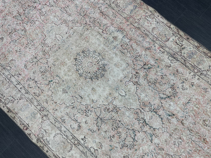 Blue Turkish Runner Rug 4' 8" x 9' 11" Hand-Knotted | No. WR14800